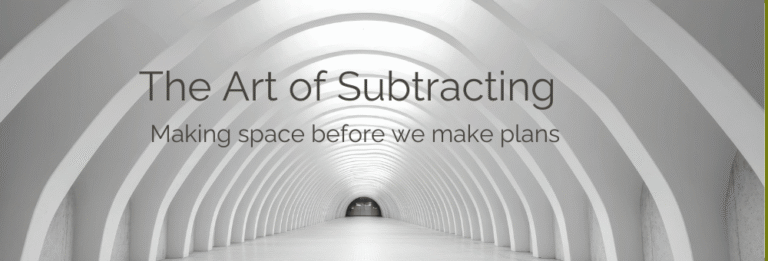 Minimal abstract banner image for The Art of Subtracting series